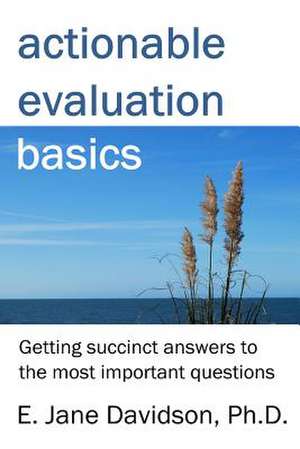 Actionable Evaluation Basics de E. Jane Davidson