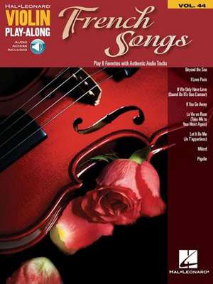 French Songs: Violin Play-Along Volume 44 de Hal Leonard Publishing Corporation