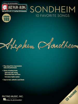 Sondheim: Jazz Play-Along Volume 183 de Stephen Sondheim