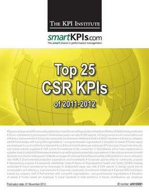 Top 25 Csr Kpis of 2011-2012 de The Kpi Institute