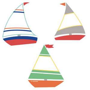 S.S. Discover Sailboats Mini Cut-Outs de Carson-Dellosa Publishing