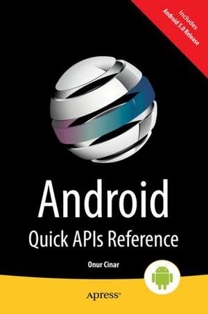 Android Quick APIs Reference de Onur Cinar