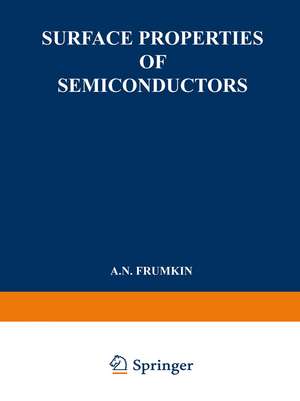 Surface Properties of Semiconductors / Poverkhnostnye Svoistva Poluprovodnikov / Поверхностные Своиства Поλупроводников de A. N. Frumkin