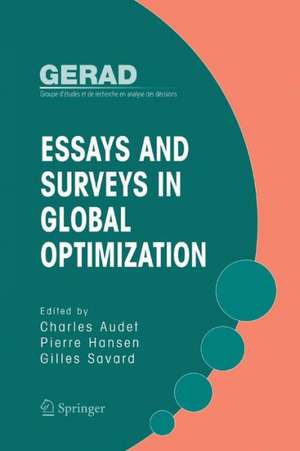 Essays and Surveys in Global Optimization de Charles Audet