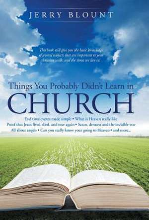 Things You Probably Didn't Learn in Church de Jerry Blount