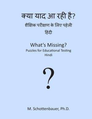 What's Missing? Puzzles for Educational Testing: Hindi de M. Schottenbauer