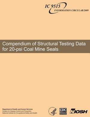 Compendium of Structural Testing Data for 20-Psi Coal Mine Seals de Dr Karl Zipf