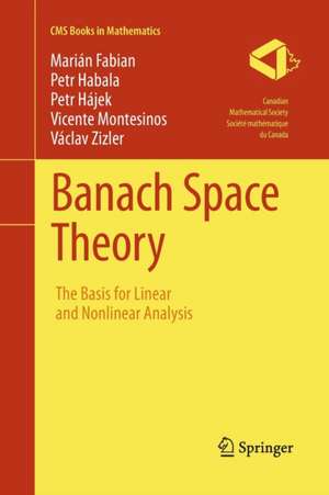 Banach Space Theory: The Basis for Linear and Nonlinear Analysis de Marián Fabian