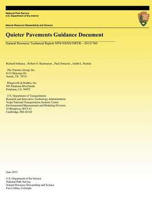 Quieter Pavements Guidance Document de Richard Sohaney