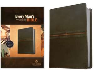 Every Man's Bible NLT (Leatherlike, East-West Grey)