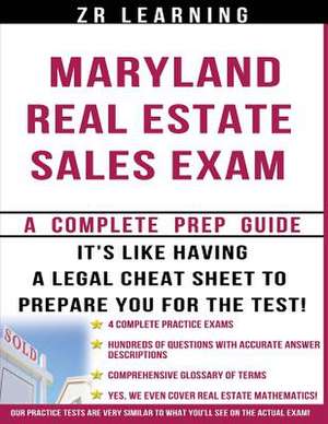 Maryland Real Estate Sales Exam - 2014 Version de Zr Learning