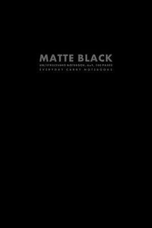 Matte Black Un/Structured Notebook, 6x9, 100 Pages de Everyday Carry Notebooks