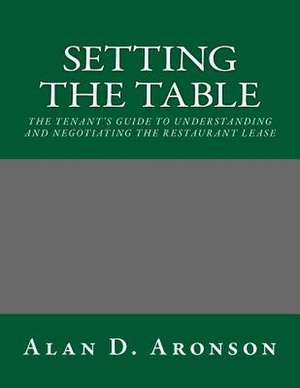 Setting the Table de Alan D. Aronson