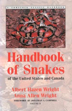 Handbook of Snakes of the United States and Cana – Two–Volume Set de Albert Hazen Wright