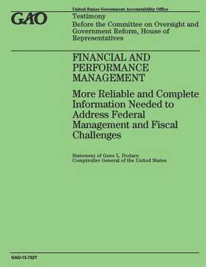 Financial and Performance Management de Government Accountability Office (U S )