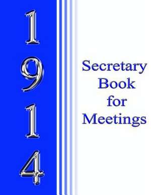 1914 Secretary Book for Meetings de Kennedy Achille