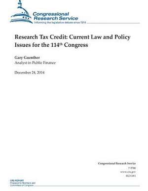 Research Tax Credit de Congressional Research Service