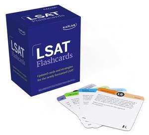 LSAT Prep Flashcards: Updated cards and strategies for the newly formatted LSAT de Kaplan Test Prep