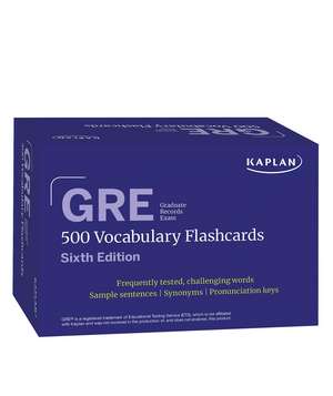 GRE Vocabulary Flashcards, Sixth Edition + Online Access to Review Your Cards, a Practice Test, and Video Tutorials de Kaplan Test Prep