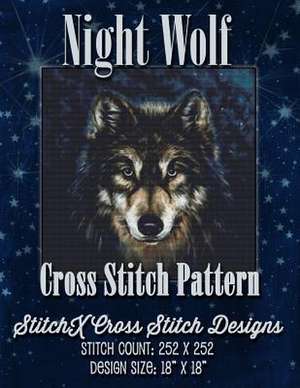 Night Wolf Cross Stitch Pattern de Tracy Warrington