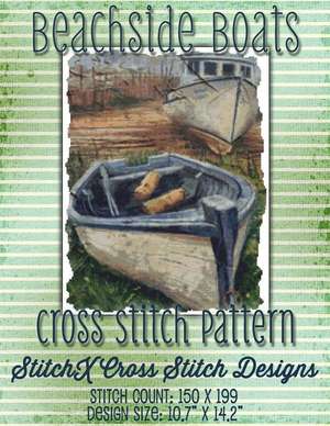 Beachside Boats Cross Stitch Pattern de Tracy Warrington