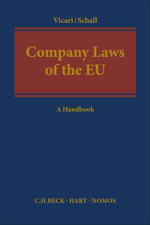 Company Laws of the EU: A Handbook de Andrea Vicari