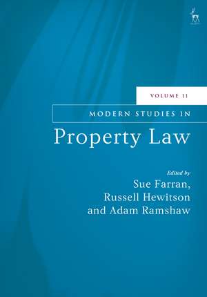 Modern Studies in Property Law, Volume 11 de Sue Farran