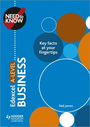 Need to Know: Edexcel A-level Business de Andrew Hammond