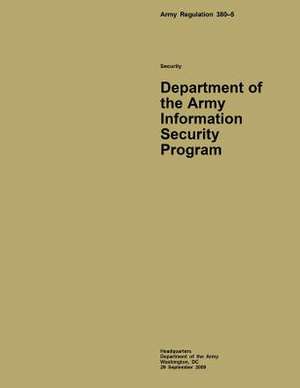 Department of the Army Information Security Program de Department of the Army