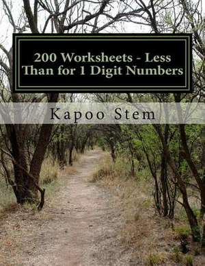 200 Worksheets - Less Than for 1 Digit Numbers de Kapoo Stem