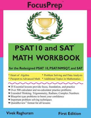 PSAT 10 and SAT Math Workbook de Vivek Raghuram