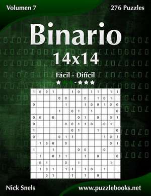 Binario 14x14 - de Facil a Dificil - Volumen 7 - 276 Puzzles