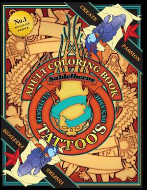 Adult Tattoo Coloring Book de Sablethorne