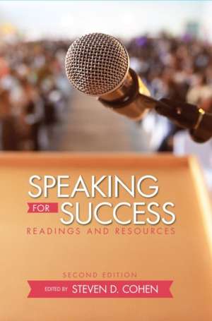 Speaking for Success de Steven D. Cohen