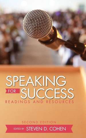 Speaking for Success de Steven D Cohen