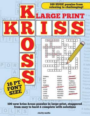 Large Print Kriss Kross Puzzles de Clarity Media