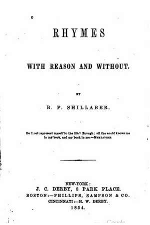 Rhymes with Reason and Without de B. P. Shillaber