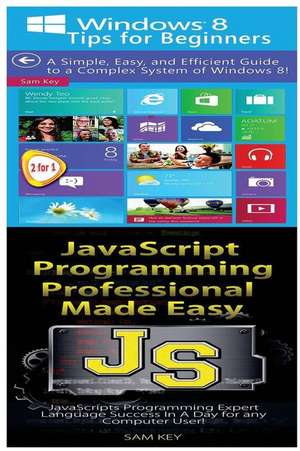 Windows 8 Tips for Beginners & JavaScript Professional Programming Made Easy de Sam Key