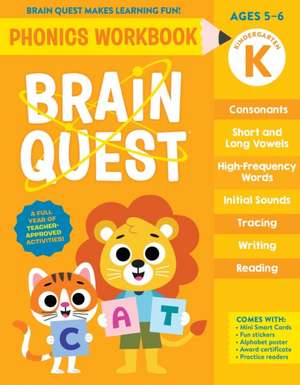 Brain Quest Phonics Workbook: Kindergarten de Workman Publishing