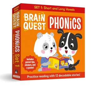 Brain Quest Phonics Readers: Set 1: 12 Decodable Readers: Short and Long Vowels de Workman Publishing