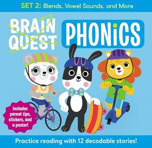 Brain Quest Phonics Readers: Set 2: 12 Decodable Readers: Blends, Vowels Sounds, and More de Workman Publishing
