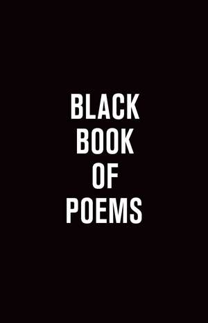 Black Book of Poems de Vincent Hunanyan