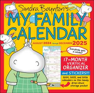 Sandra Boynton's My Family Calendar 17-Month 2024-2025 Family Wall Calendar de Sandra Boynton