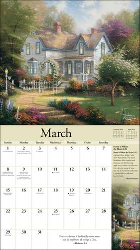 Thomas Kinkade Collector's Scripture Edition 2026 Deluxe Wall Calendar + Print de Thomas Kinkade