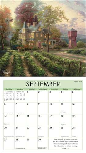 Thomas Kinkade Studios 2026 Deluxe Wall Calendar with Scripture de Thomas Kinkade