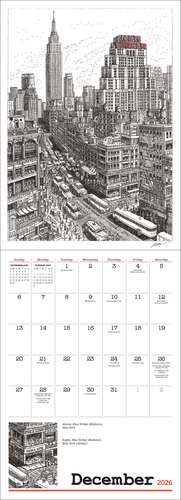 James Cook Typewriter Artist 2026 Wall Calendar: Architectural Icons de James Cook