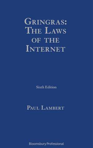 Gringras: The Laws of the Internet de Paul Lambert