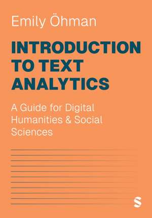 Introduction to Text Analytics de Emily Ohman