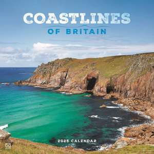 Coastlines of Britain Square Wall Calendar 2025 de Carousel Calendars