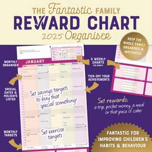 Family Reward Chart Organiser Planner Wall Calendar 2025 de Carousel Calendars